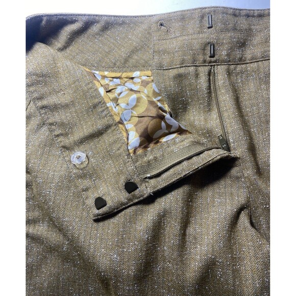 Cabi Women’s 8 Brown Textured Tweed Wide Leg Pants Button Waist Modern Career - Picture 16 of 16